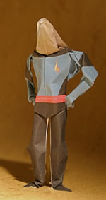 Photo of origami fire engineer figure